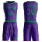 Custom Purple Kelly Green Round Neck Suit Basketball Jersey