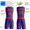 Custom Purple Orange Round Neck Suit Basketball Jersey