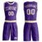 Custom Purple Cream Round Neck Suit Basketball Jersey