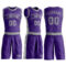 Custom Purple Gray Round Neck Suit Basketball Jersey