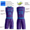 Custom Purple Blue Round Neck Suit Basketball Jersey