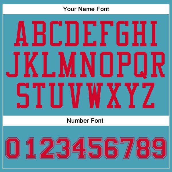 Custom Teal Red Round Neck Suit Basketball Jersey