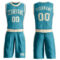 Custom Teal Cream Round Neck Suit Basketball Jersey