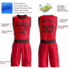 Custom Red Brown Round Neck Suit Basketball Jersey