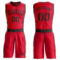 Custom Red Brown Round Neck Suit Basketball Jersey