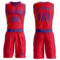 Custom Red Purple Round Neck Suit Basketball Jersey
