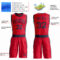 Custom Red Navy Round Neck Suit Basketball Jersey