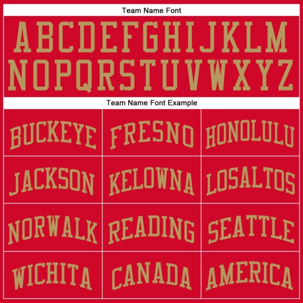 Custom Red Old Gold Round Neck Suit Basketball Jersey