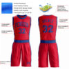 Custom Red Royal Round Neck Suit Basketball Jersey
