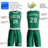 Custom Kelly Green White Round Neck Suit Basketball Jersey