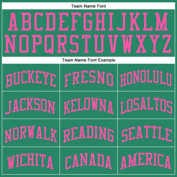 Custom Kelly Green Pink Round Neck Suit Basketball Jersey