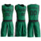 Custom Kelly Green Black Round Neck Suit Basketball Jersey
