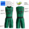 Custom Kelly Green Black Round Neck Suit Basketball Jersey