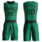 Custom Kelly Green Black Round Neck Suit Basketball Jersey