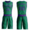 Custom Kelly Green Purple Round Neck Suit Basketball Jersey