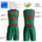 Custom Kelly Green Red Round Neck Suit Basketball Jersey
