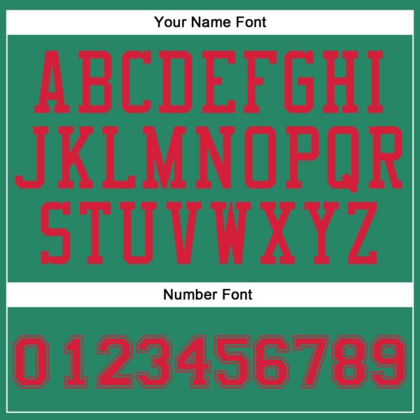 Custom Kelly Green Red Round Neck Suit Basketball Jersey