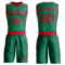 Custom Kelly Green Red Round Neck Suit Basketball Jersey