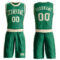 Custom Kelly Green Cream Round Neck Suit Basketball Jersey