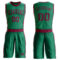 Custom Kelly Green Maroon Round Neck Suit Basketball Jersey