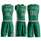 Custom Kelly Green Gray Round Neck Suit Basketball Jersey