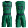 Custom Kelly Green Navy Round Neck Suit Basketball Jersey