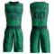 Custom Kelly Green Navy Round Neck Suit Basketball Jersey