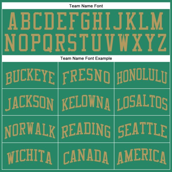 Custom Kelly Green Old Gold Round Neck Suit Basketball Jersey