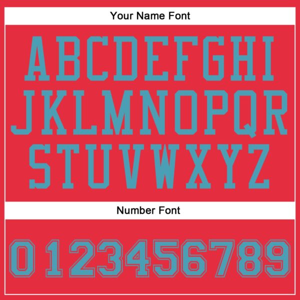 Custom Fire Red Teal Round Neck Suit Basketball Jersey