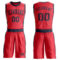 Custom Fire Red Navy Round Neck Suit Basketball Jersey