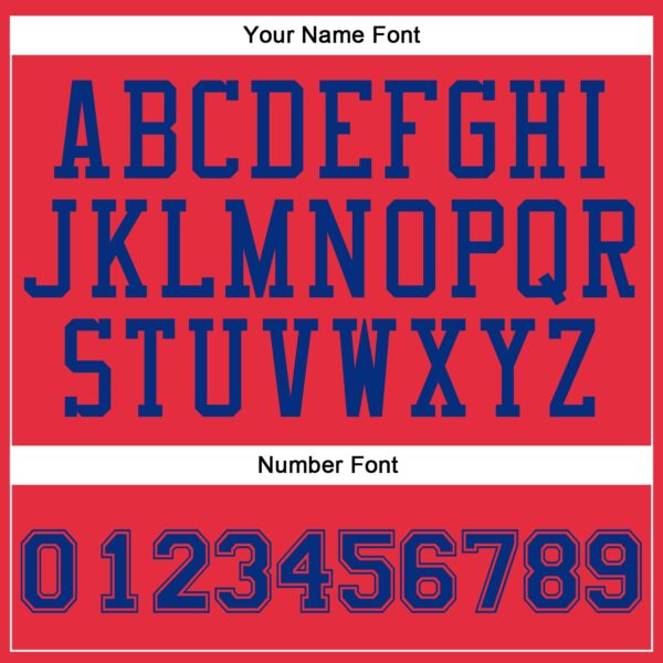 Custom Fire Red Royal Round Neck Suit Basketball Jersey