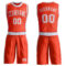 Custom Orange White Round Neck Suit Basketball Jersey