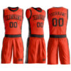 Custom Orange Brown Round Neck Suit Basketball Jersey