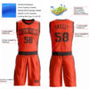Custom Orange Brown Round Neck Suit Basketball Jersey