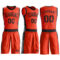 Custom Orange Black Round Neck Suit Basketball Jersey