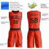Custom Orange Black Round Neck Suit Basketball Jersey