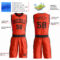 Custom Orange Black Round Neck Suit Basketball Jersey