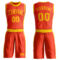 Custom Orange Gold Round Neck Suit Basketball Jersey