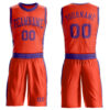 Custom Orange Purple Round Neck Suit Basketball Jersey