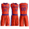 Custom Orange Purple Round Neck Suit Basketball Jersey