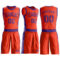 Custom Orange Purple Round Neck Suit Basketball Jersey
