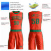 Custom Orange Kelly Green Round Neck Suit Basketball Jersey