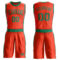 Custom Orange Kelly Green Round Neck Suit Basketball Jersey