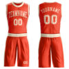 Custom Orange Cream Round Neck Suit Basketball Jersey