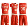 Custom Orange Cream Round Neck Suit Basketball Jersey