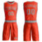 Custom Orange Gray Round Neck Suit Basketball Jersey