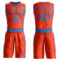 Custom Orange Blue Round Neck Suit Basketball Jersey