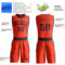 Custom Orange Navy Round Neck Suit Basketball Jersey