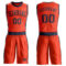 Custom Orange Navy Round Neck Suit Basketball Jersey