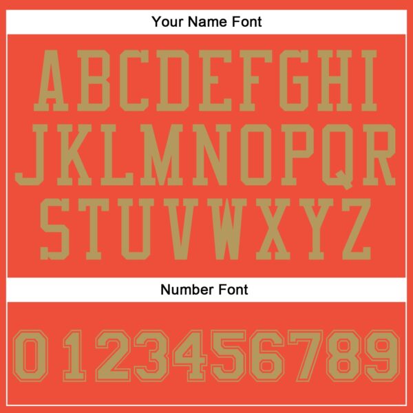 Custom Orange Old Gold Round Neck Suit Basketball Jersey